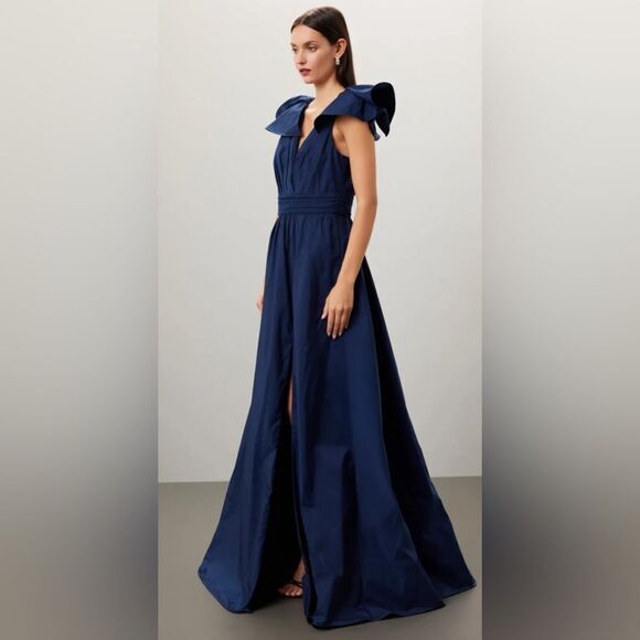 Marchesa Notte Taffeta Ball Gown Dress Size 8 - Picture 2 of 10